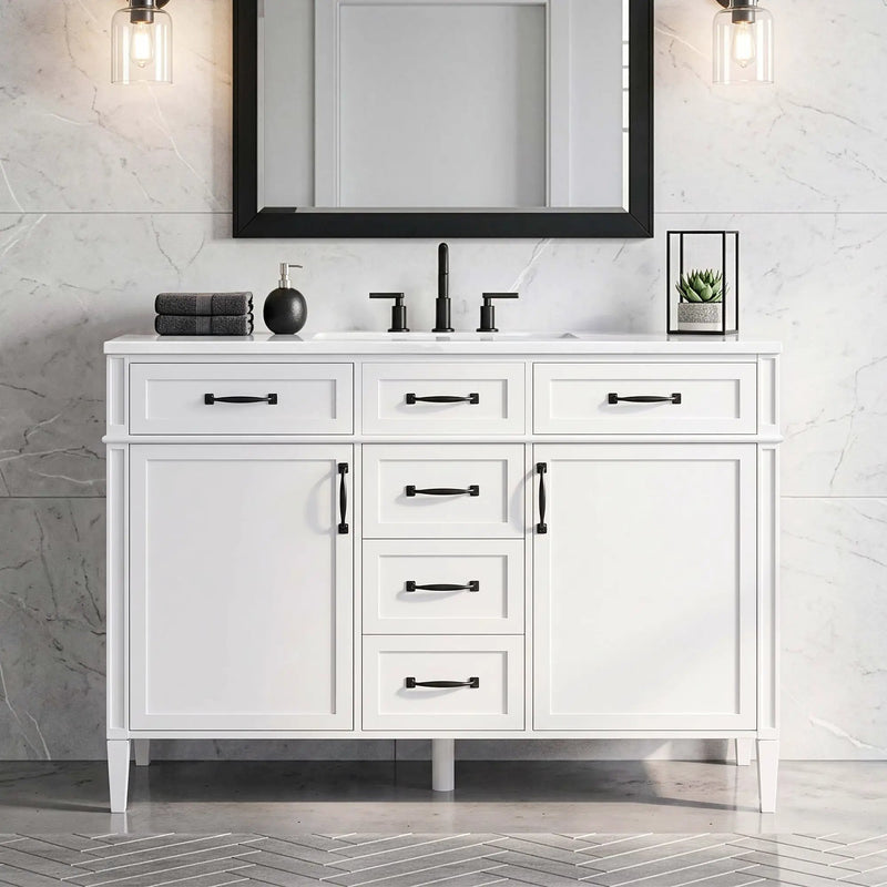 48 Inch Bathroom Vanity with Composite Sink Top by HouseOfZazla
