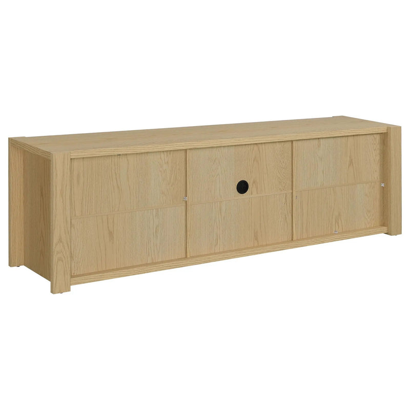 Laurelton 78-inch 4-door TV Stand Media Console Light Oak by Unique Piece Furniture