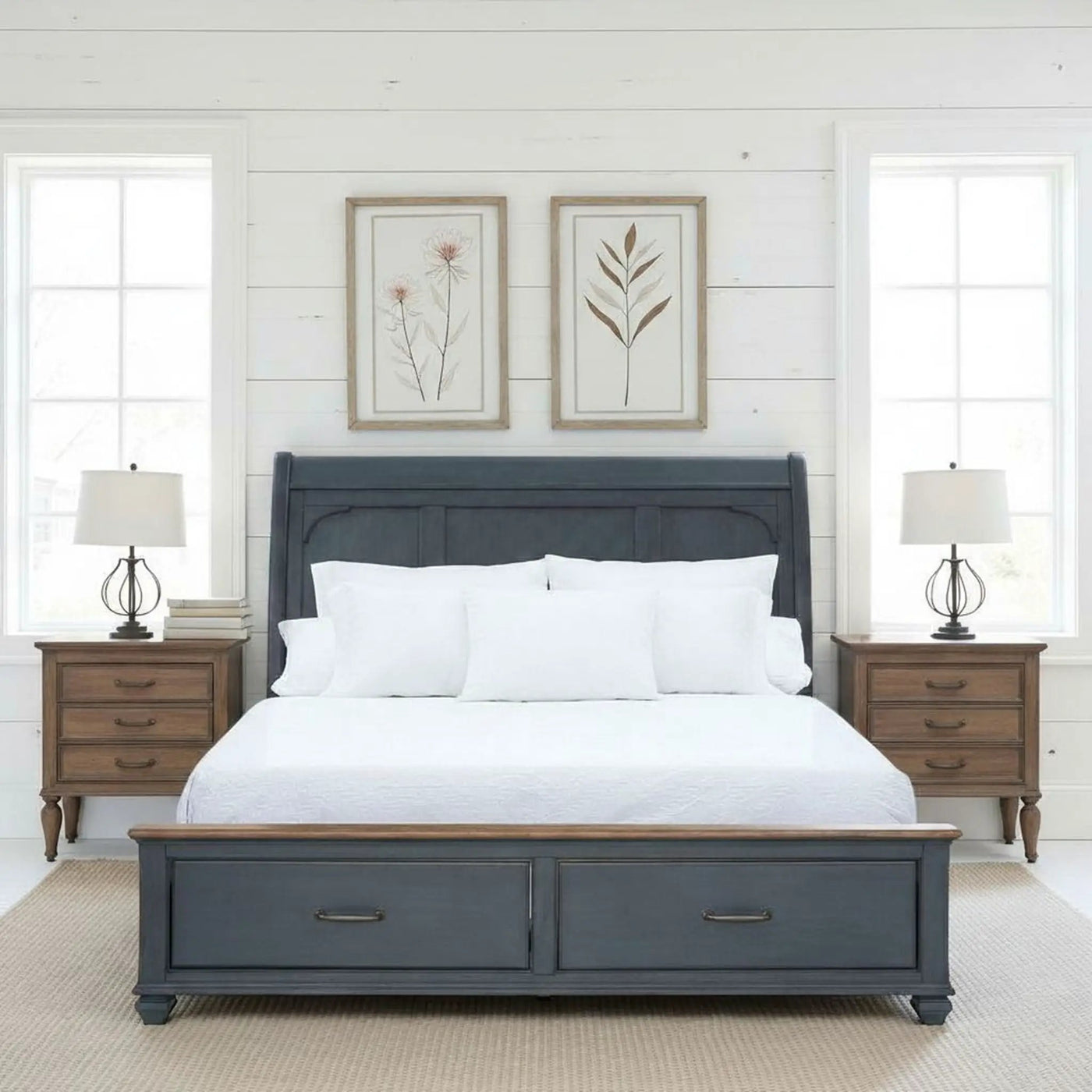 Sleigh Bed & USB Ports by HouseOfZazla