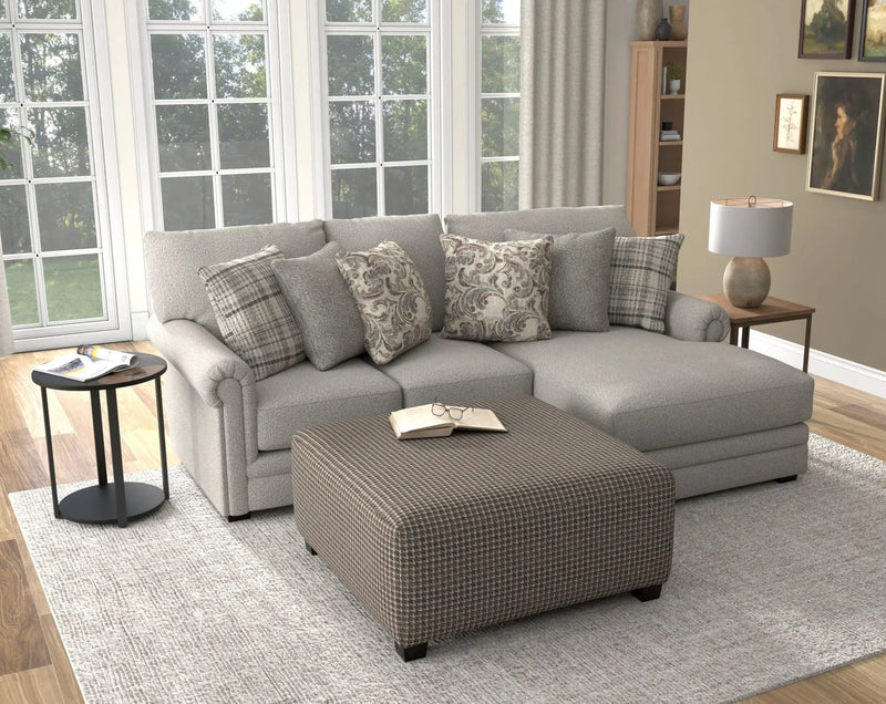 Livingston - Sectional With Comfort Coil Seating, 40" Cocktail Ottoman And Accent Pillows Included by Unique Piece Furniture