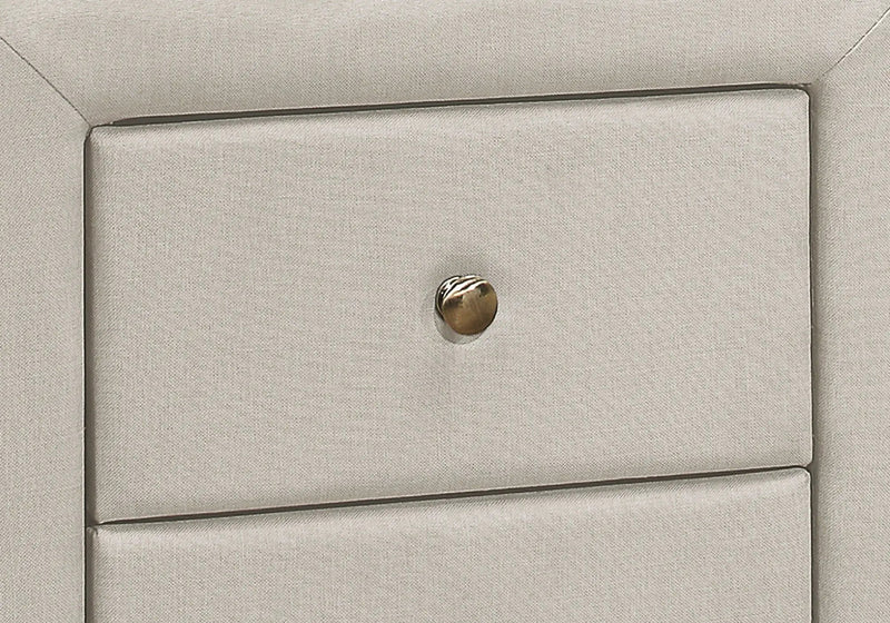 Nightstand With Storage Drawer, Upholstered, Transitional by HouseOfZazla