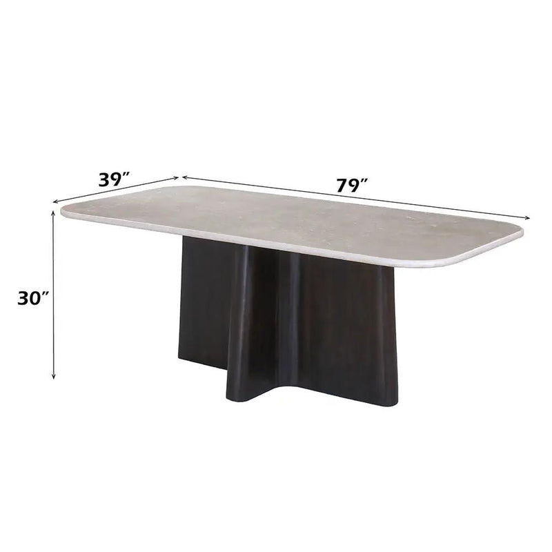 Jacory - Dining Table With Bottocino Marble Top - Espresso by Unique Piece Furniture