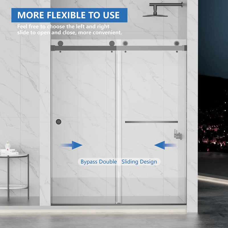 Frameless Shower Door - Double Sliding Design by HouseOfZazla