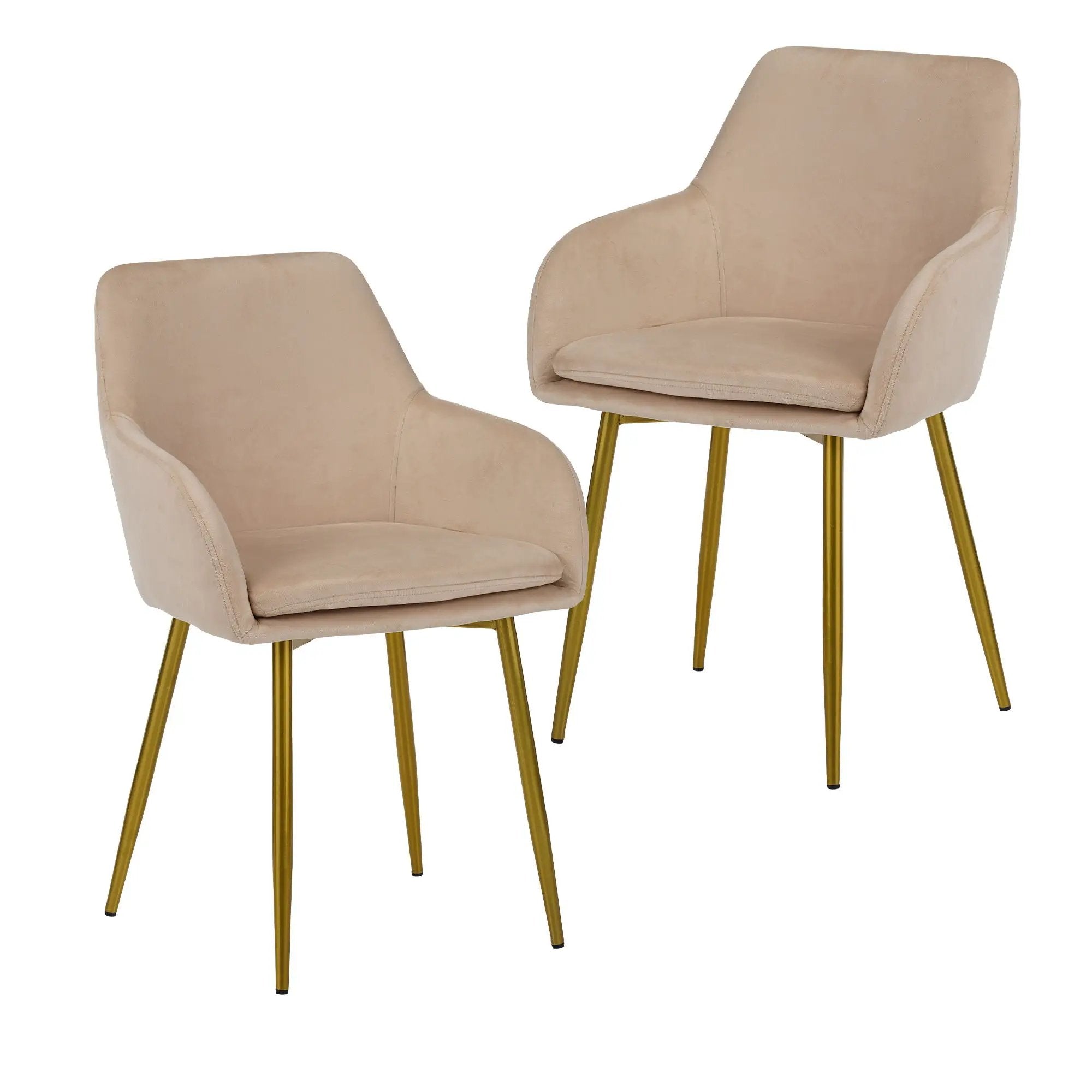 Dining Chair Set For Dining Rooms (Set of 2) - Beige by HouseOfZazla