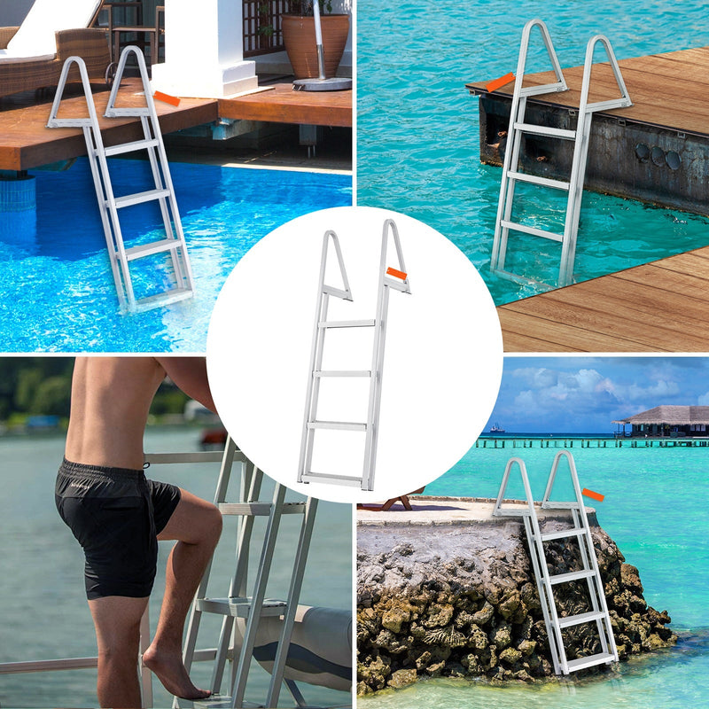 Dock Ladder, Removable 4 Steps, 350 lbs Load Capacity by HouseOfZazla
