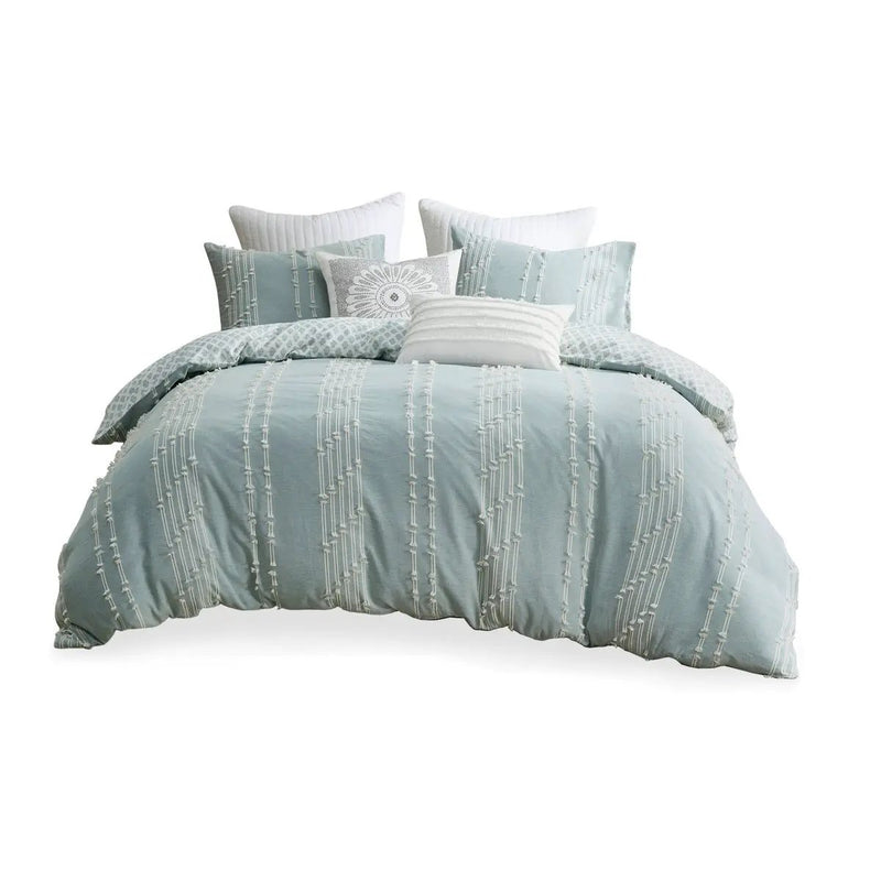 Full/Queen 3 Piece Cotton Jacquard Duvet Cover Set by HouseOfZazla
