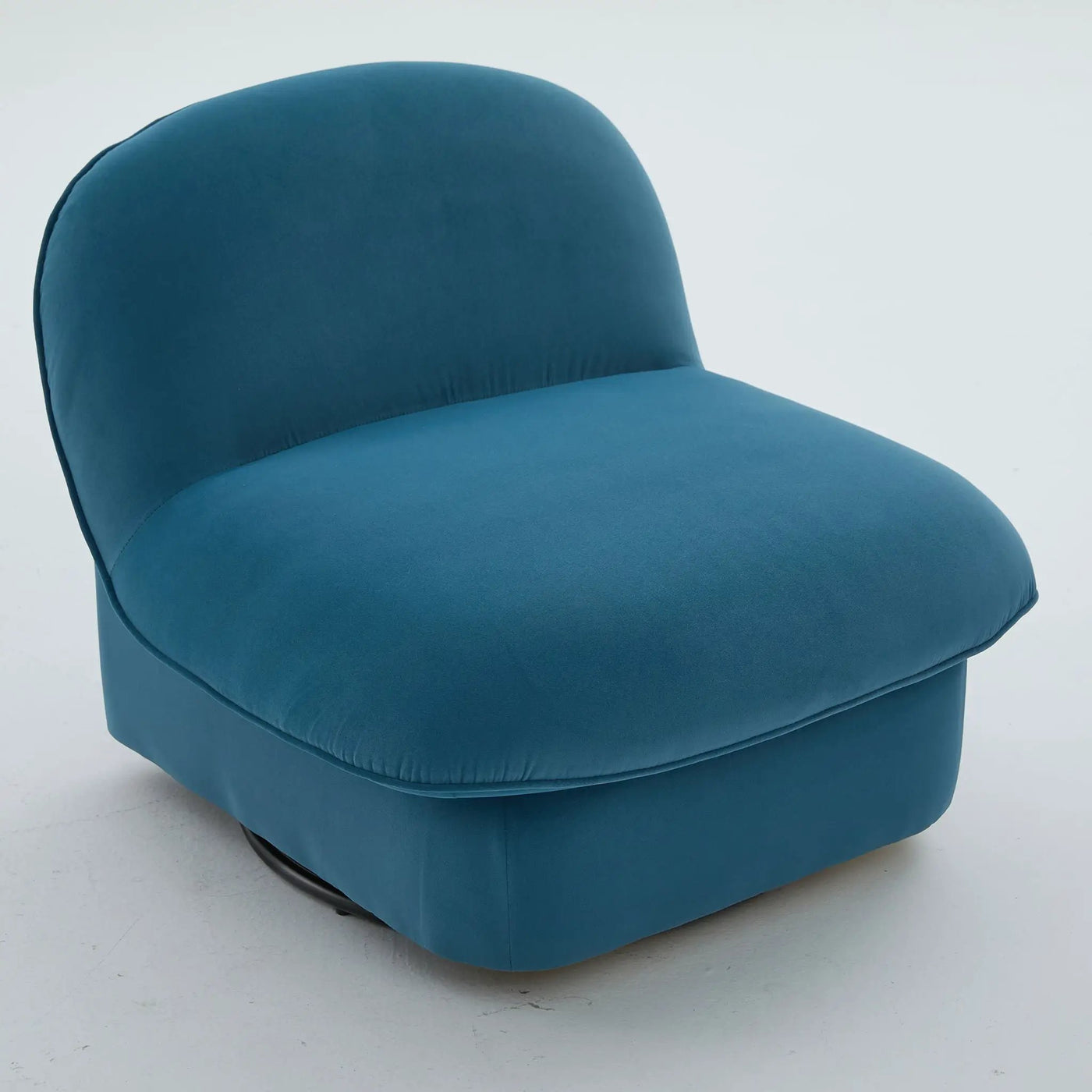 Pumpkin Shaped Swivel Accent Chair, 360 Degree Rotation for Living Room by HouseOfZazla