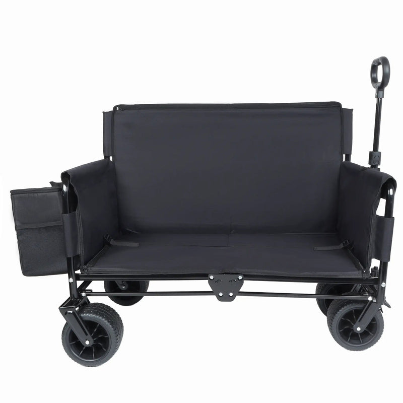 3-in-1 Convertible Folding Wagon Cart with Bench Seat & Storage by HouseOfZazla