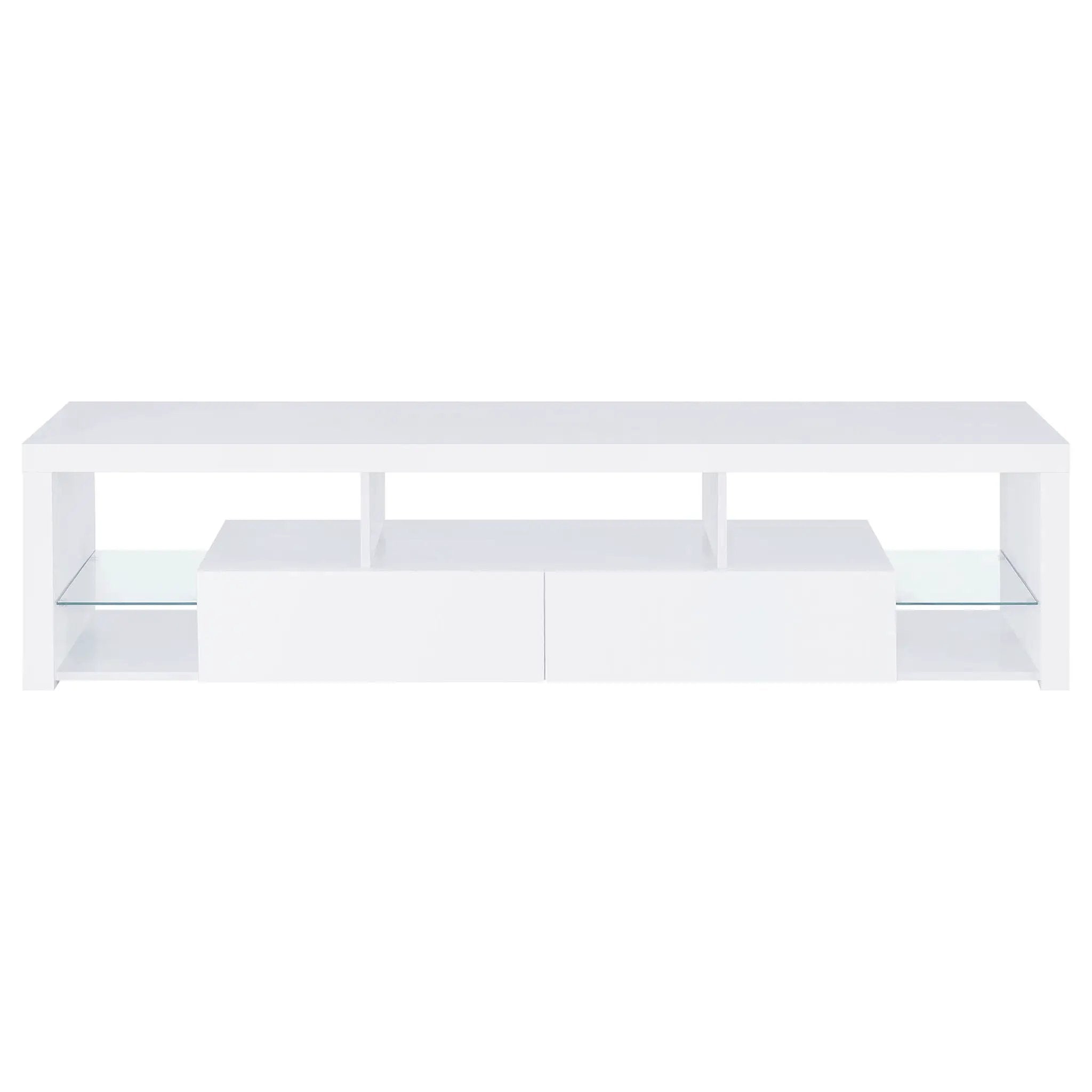 Jude 3-piece 71-inch TV Entertainment Center White High Gloss by Unique Piece Furniture