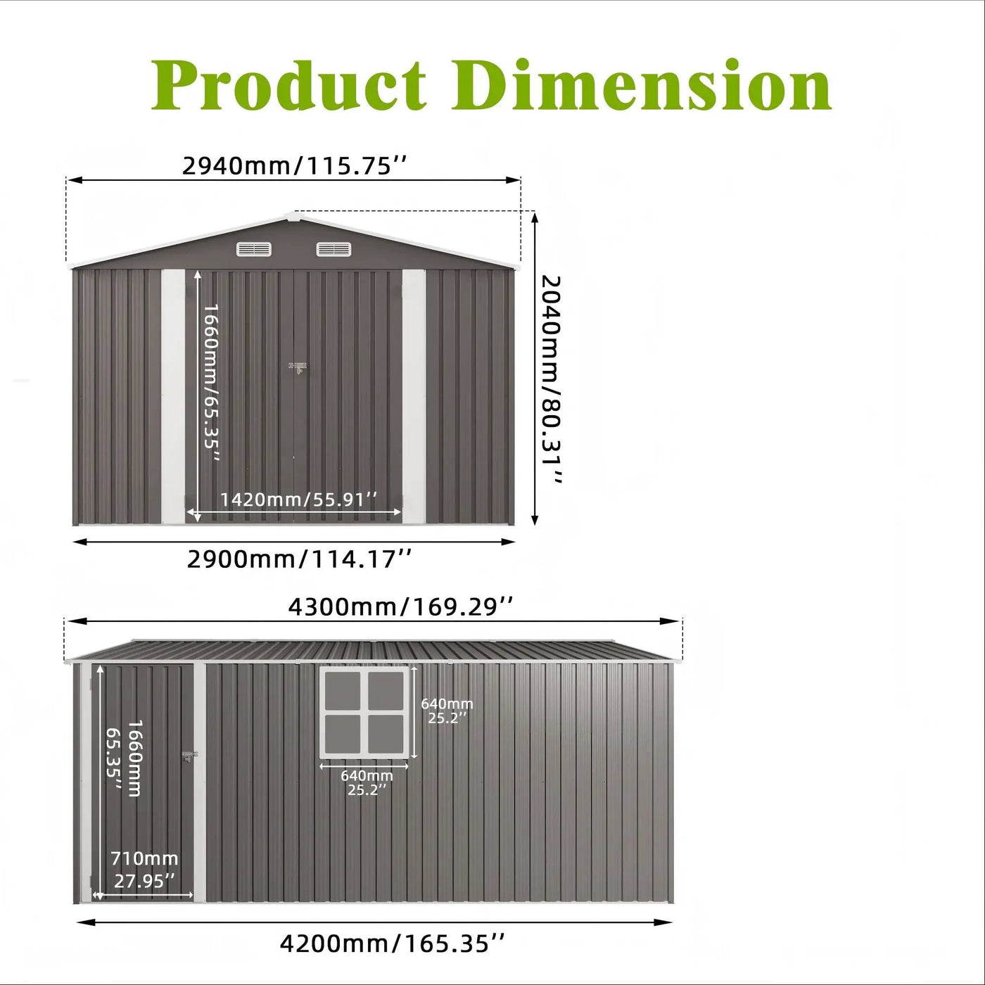 Outdoor Storage Shed With Lockable Doors by HouseOfZazla