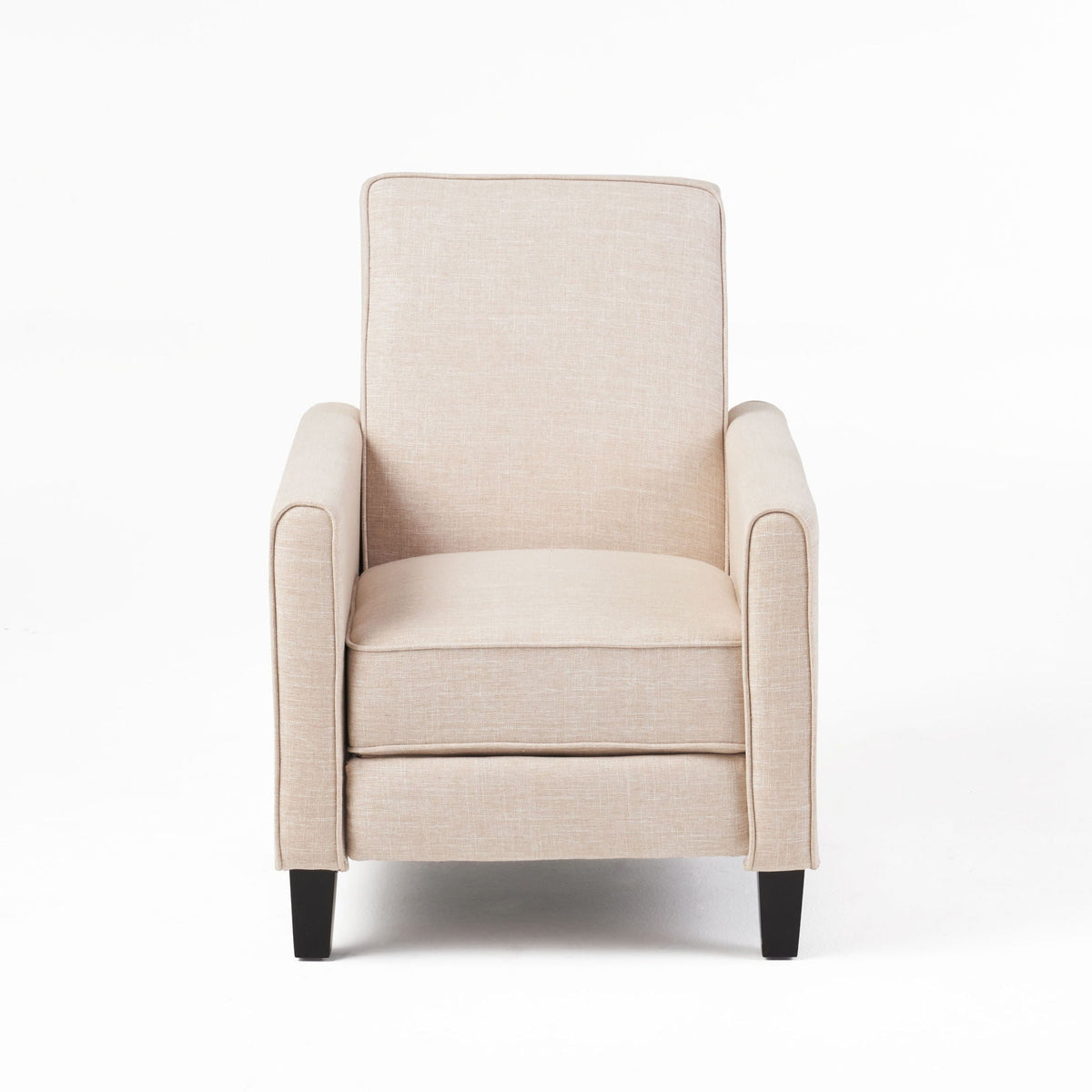 Upholstered Push Back Recliner Chair with Adjustable Recline - Multiple Colors