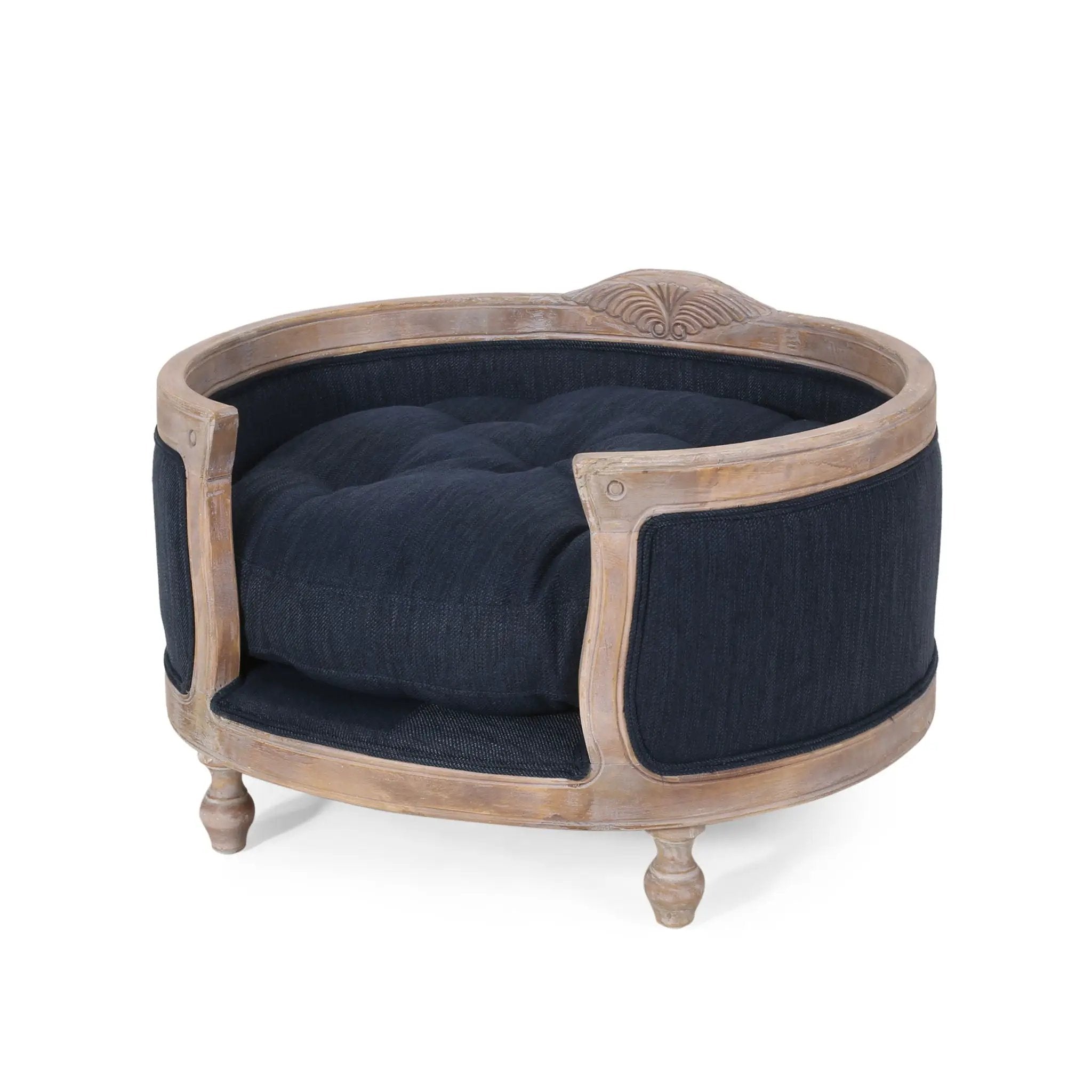 Upholstered Pet Bed, Fabric Dog Bed by HouseOfZazla