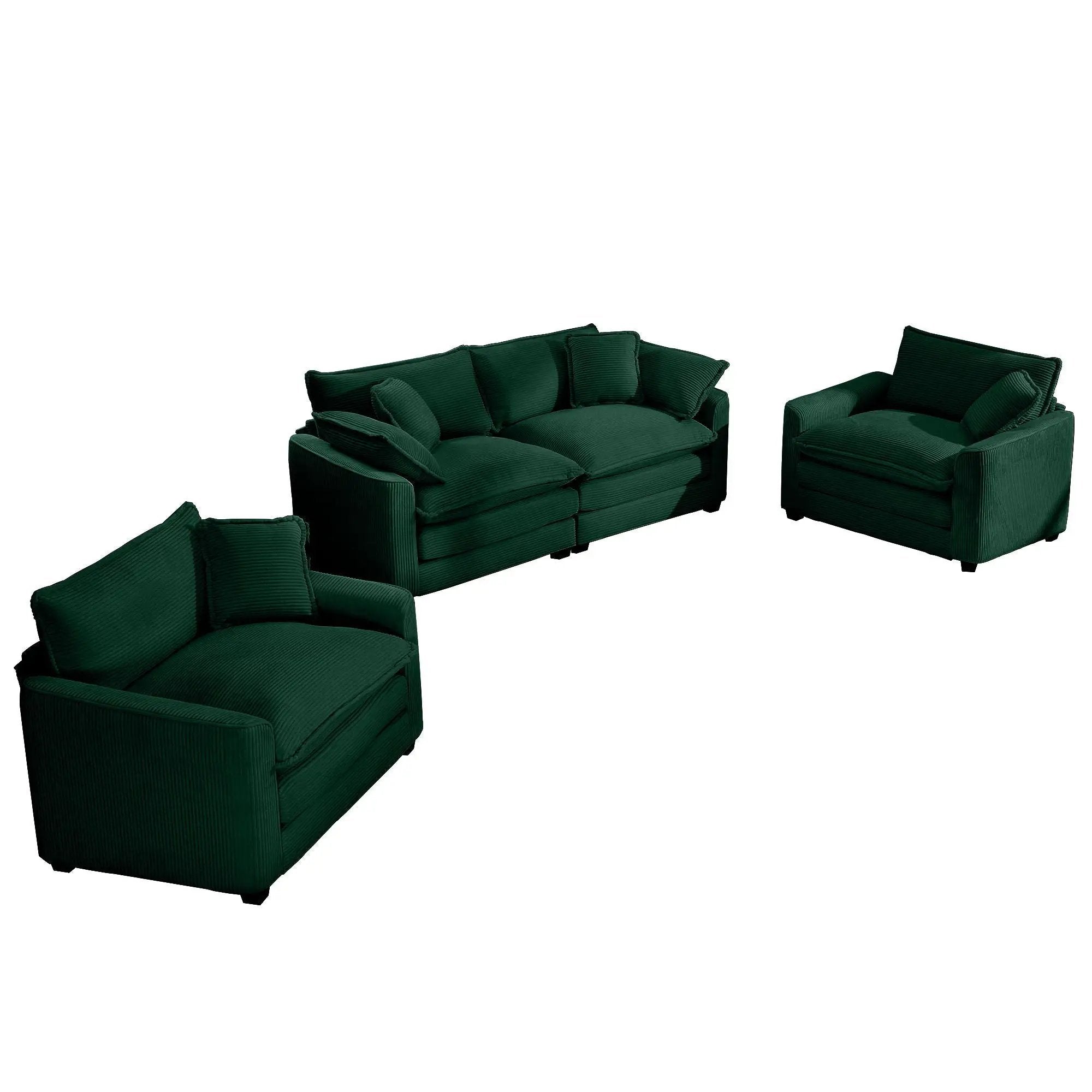 Elegant Oversized Sectional Sofa Set With Deep Seats And Flexible Layout by Unique Piece Furniture