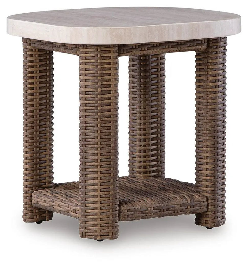 Dolan Creek - Square End Table - Beige / Brown by Unique Piece Furniture