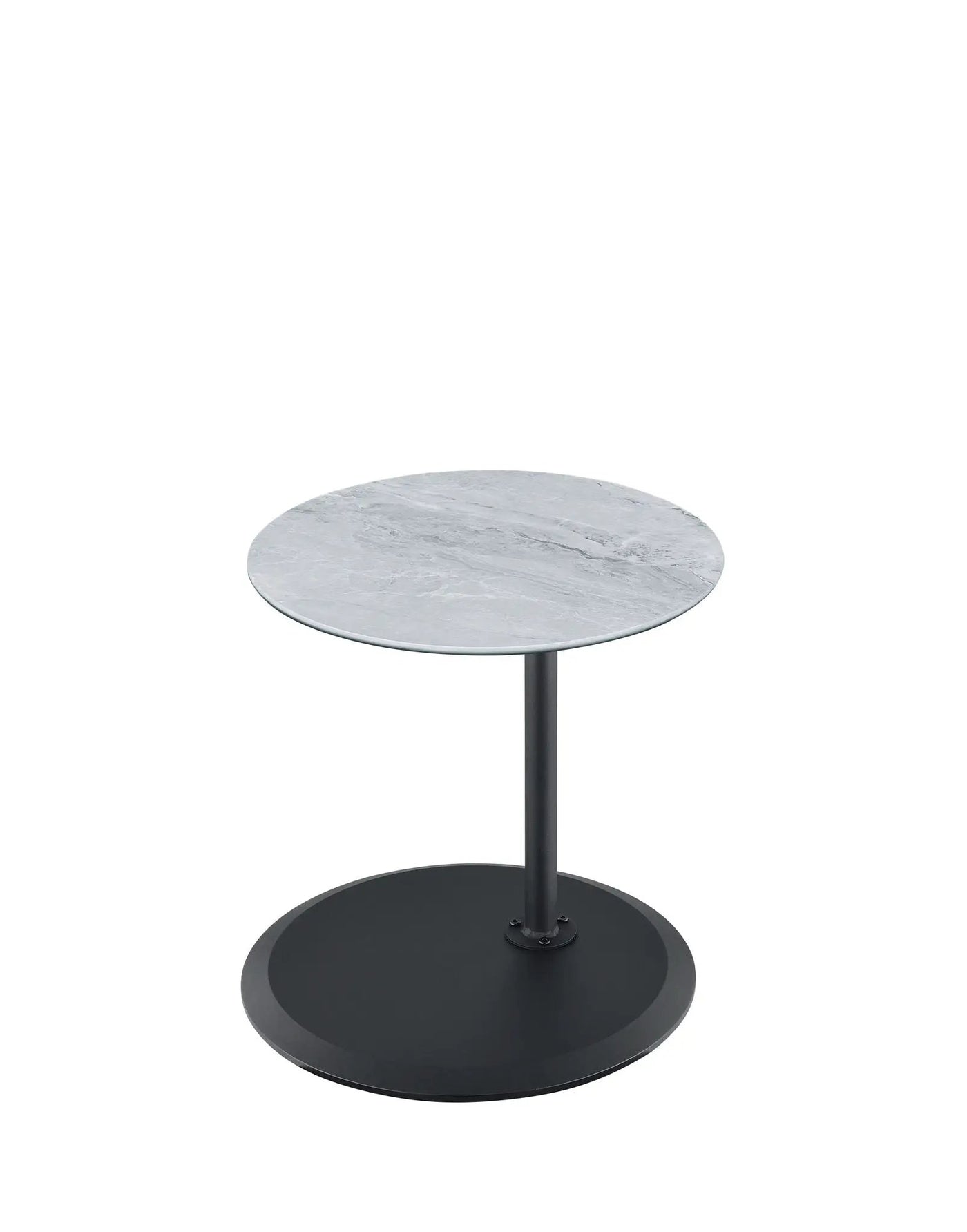 Orbit - 15.5" End Table With Height Adjustable Marble Textured Top by HouseOfZazla