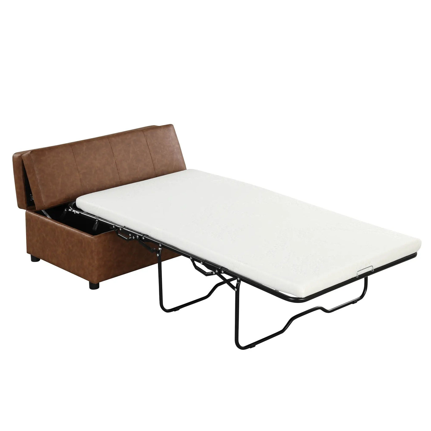 Twin Size Folding Ottoman Sleeper Bed With Mattress Convertible Guest Bed by HouseOfZazla