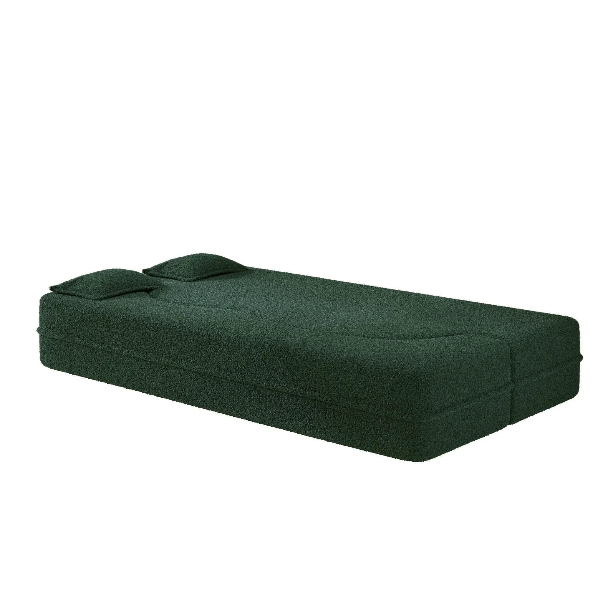 Modern Floor Sleeper Sofa Bed With 2 Pillows, Convertible Twin Size Folding Mattress For Living Room by HouseOfZazla