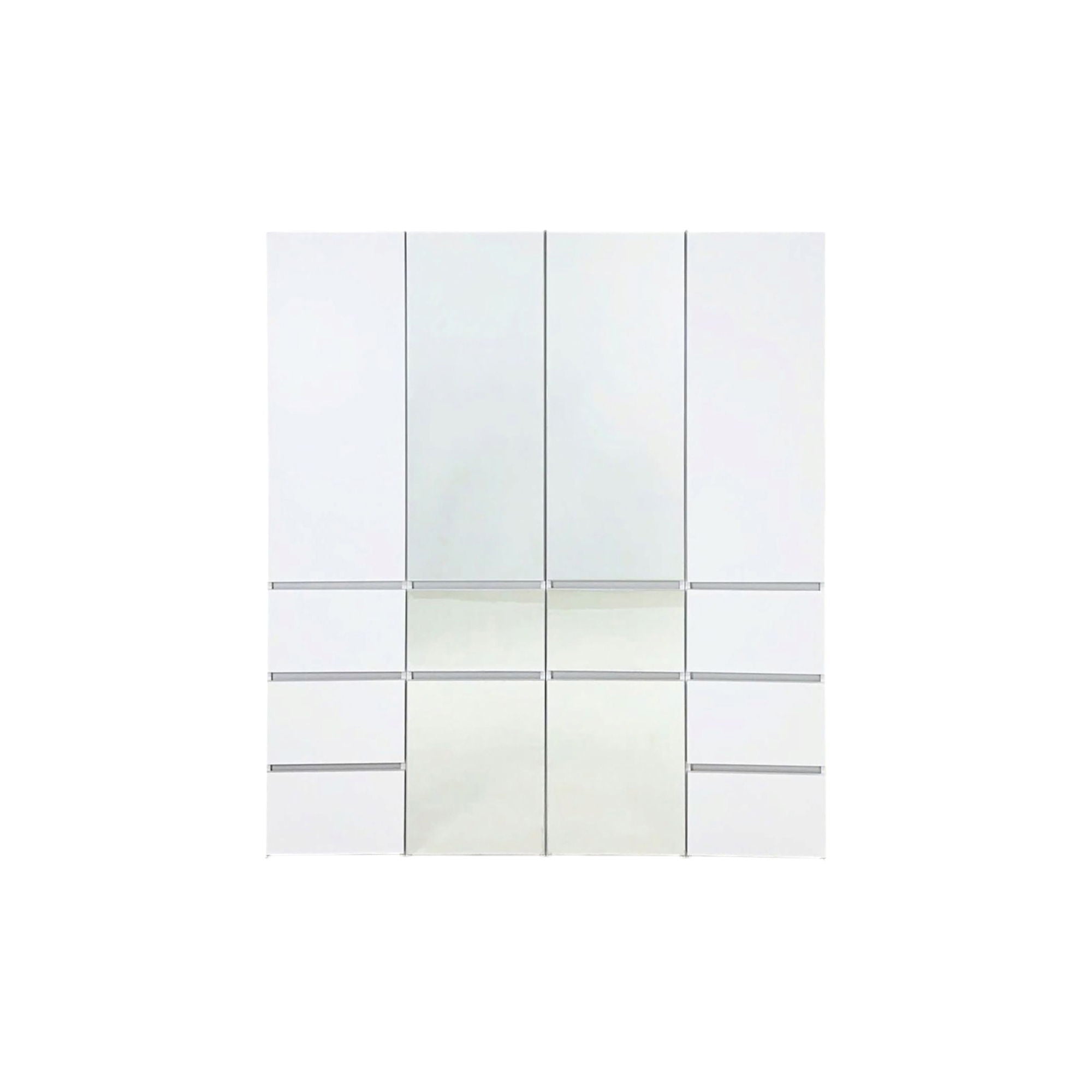 Elise - Modular Closet System With Mirror And Customizable Storage - White by HouseOfZazla