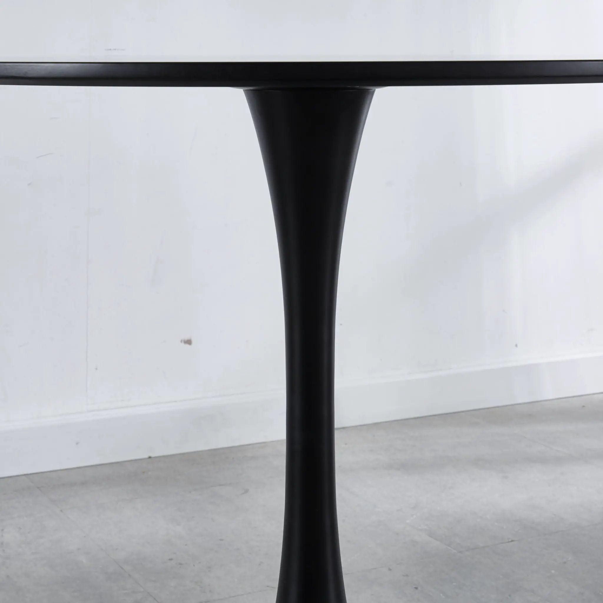 Table Mid-Century Dining Table For 4-6 People With Round Table Top, Pedestal Dining Table, End Table Leisure Coffee Table by HouseOfZazla