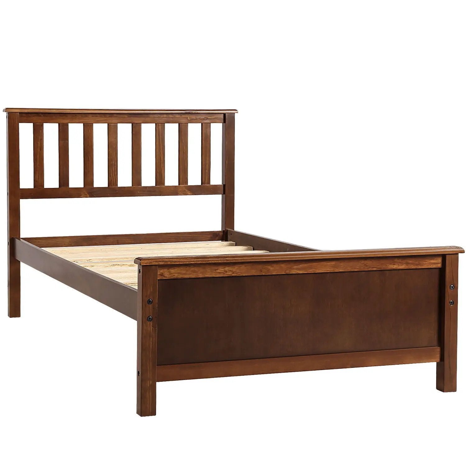 Platform Bed With Headboard, Footboard And Wood Slat Support by Unique Piece Furniture