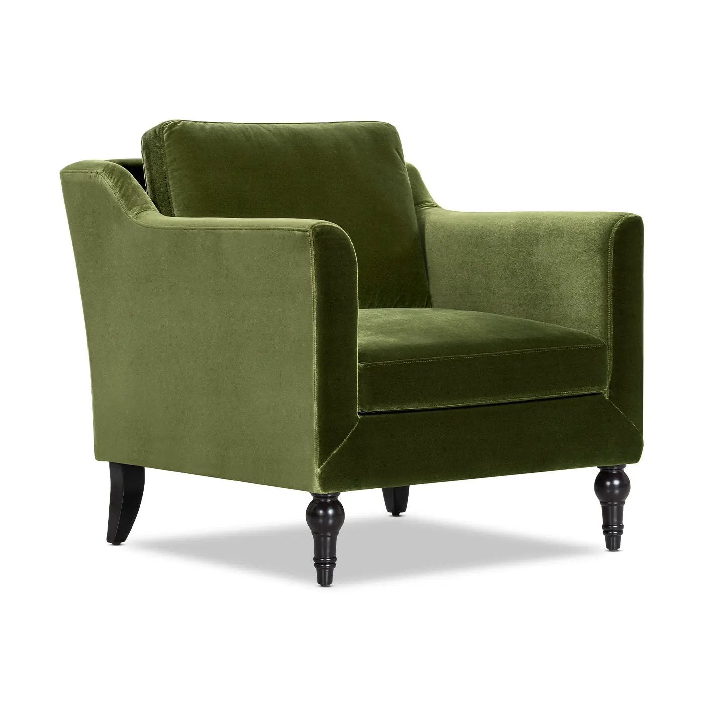 Josephine 33" Upholstered Accent Chair, Olive by HouseOfZazla