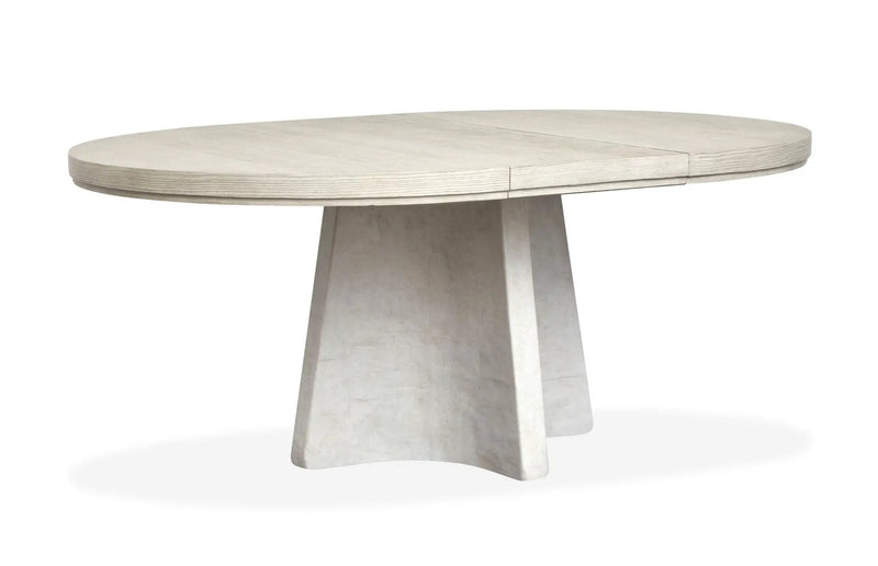 Lorelei - Extendable 54" Round Dining Table - Misty Cloud by Unique Piece Furniture