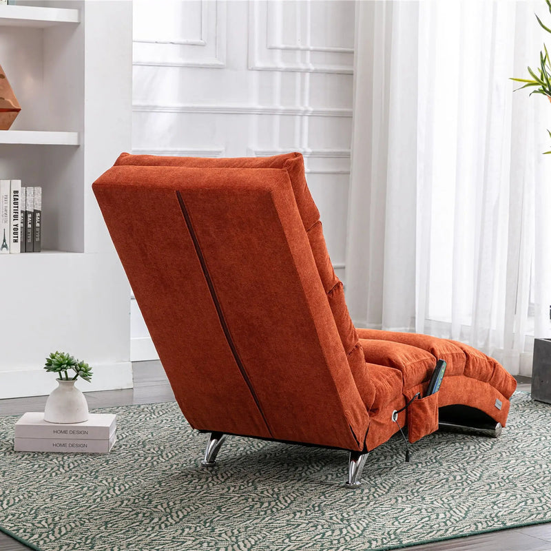 Massage Chaise Lounge Indoor With Remote Control, Ergonomic Electric Massage Lounger by Unique Piece Furniture