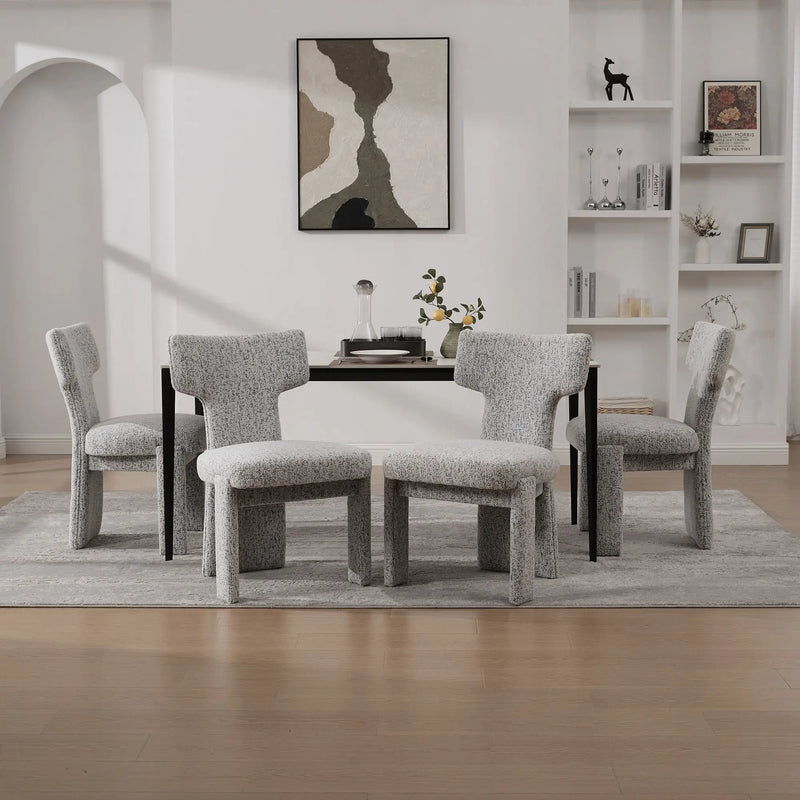 Armless Curved Back Accent Chairs by Unique Piece Furniture