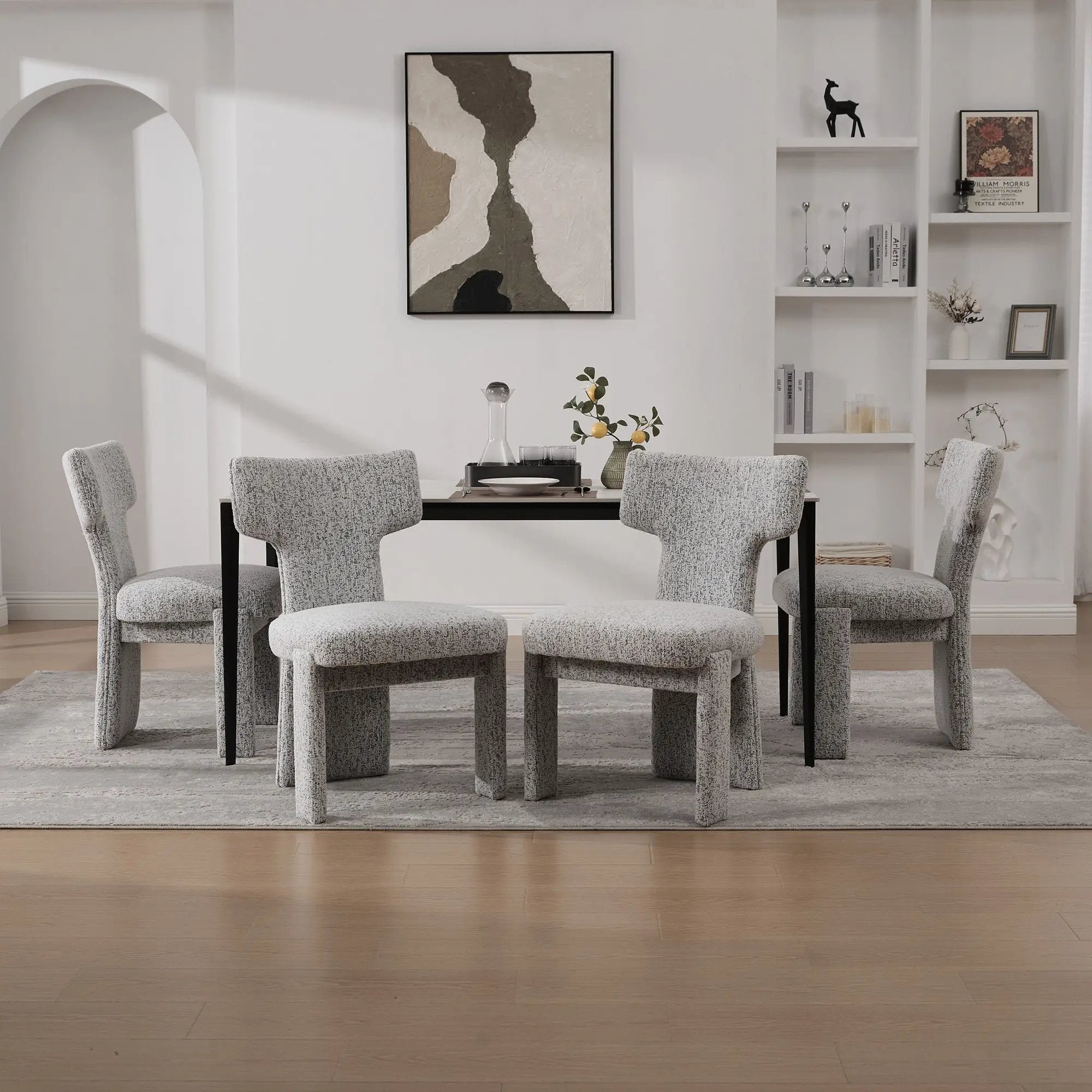 Armless Curved Back Accent Chairs by HouseOfZazla
