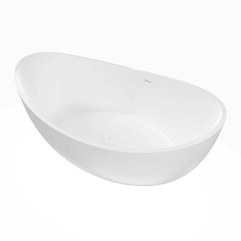 70 Inch Freestanding Solid Surface Soaking Bathtub by HouseOfZazla