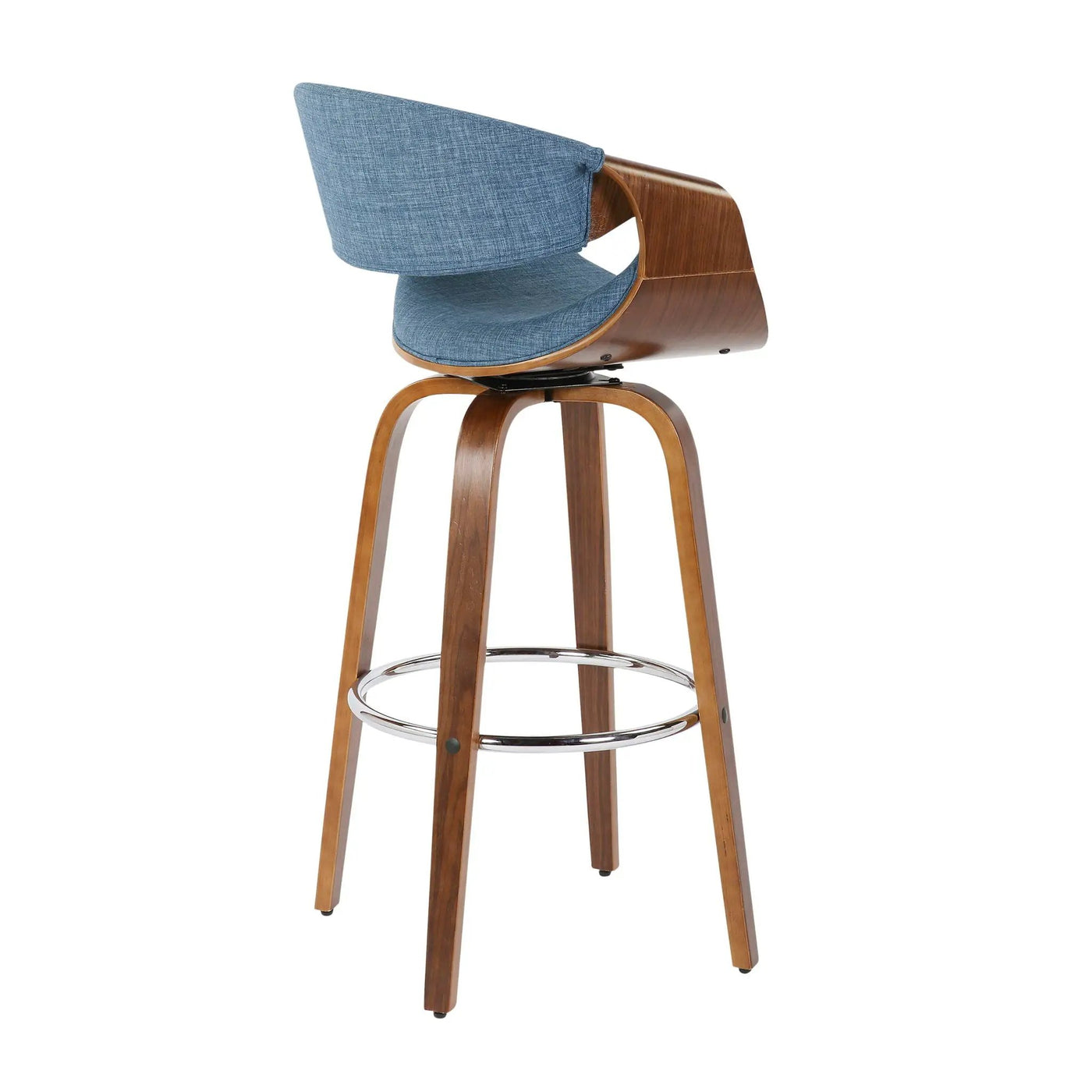 Curvini Mid - Century Modern Fixed Height Barstool With Swivel (Set of 2) by HouseOfZazla