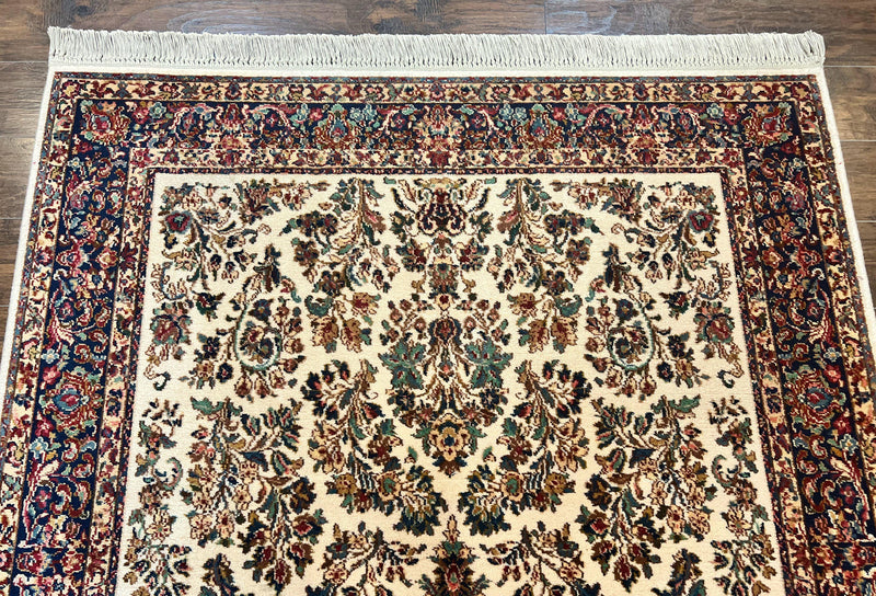 Karastan Rug 5.9 x 9, Ivory Sarouk #760, Wool Vintage Original Collection 700 Series by Jewel Rugs