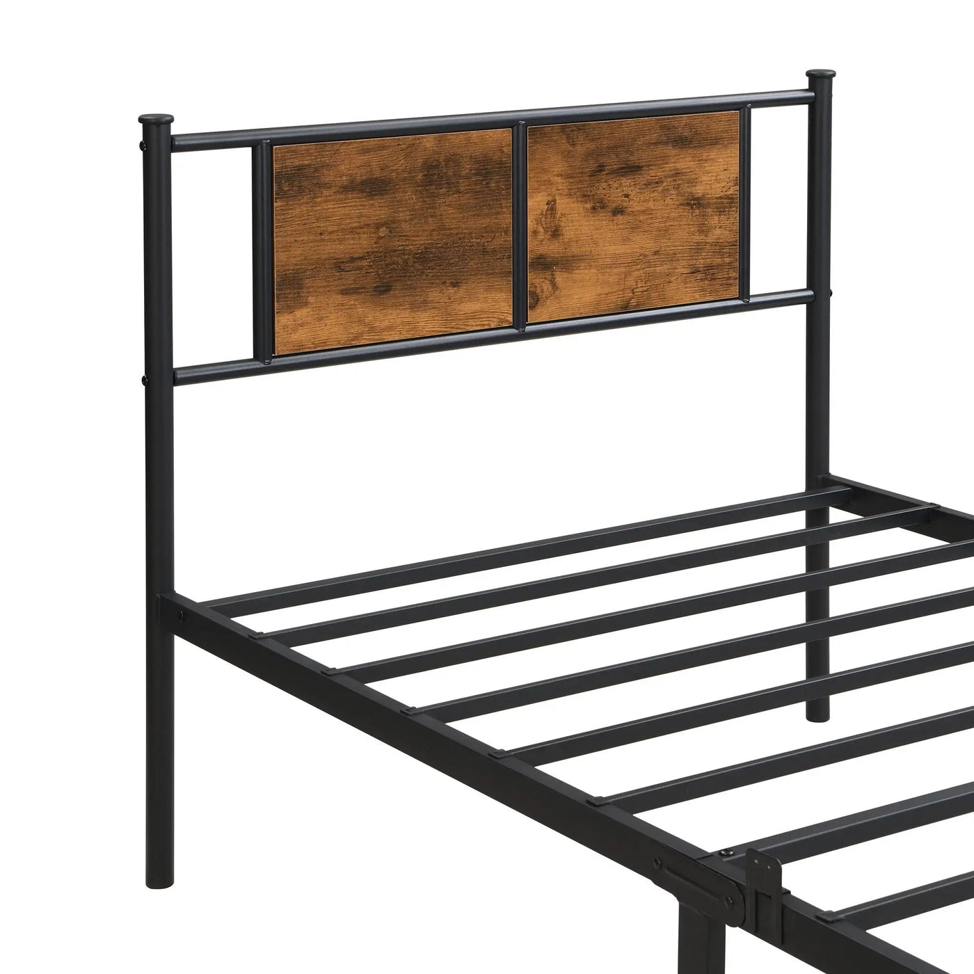 Modern Metal Bedframe With Headboard, Durable Steel Structure by HouseOfZazla