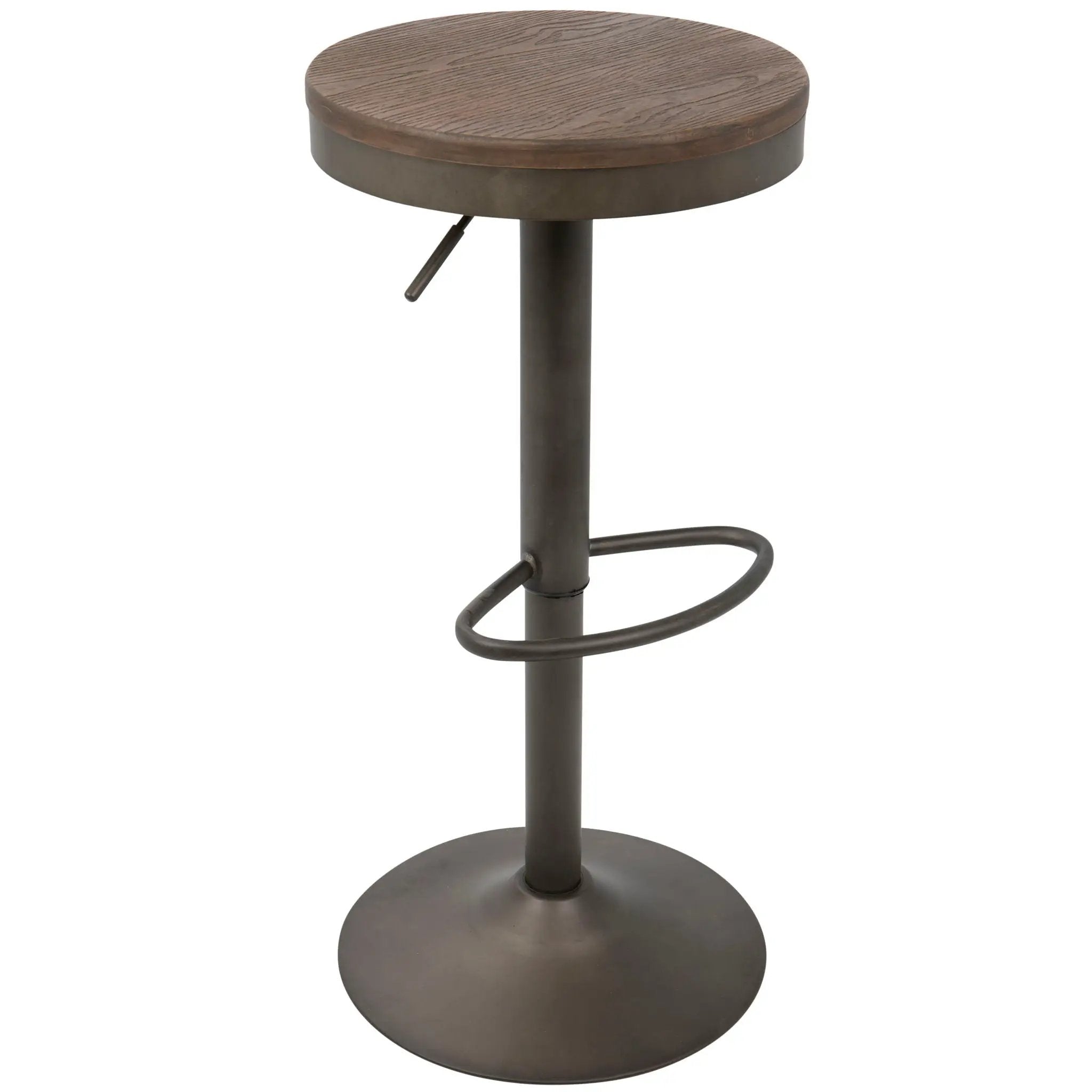 Dakota - Industrial Design Adjustable Barstool (Set of 2) by HouseOfZazla