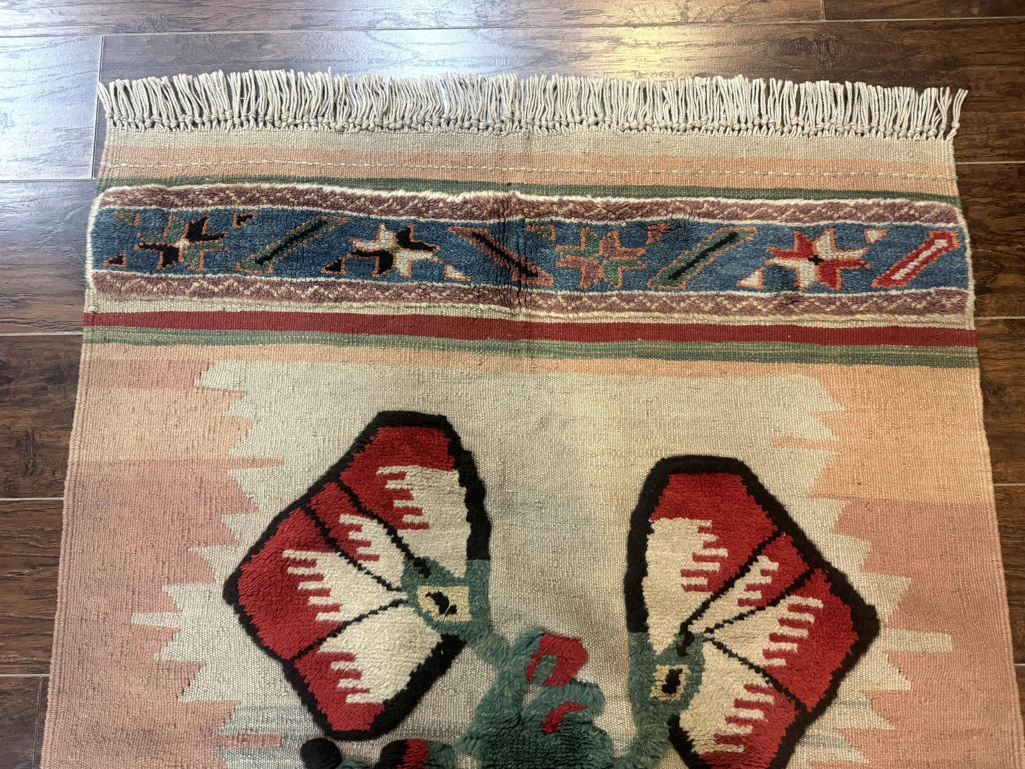 Turkish Kilim Rug 2.5 x 4.7, Flatweave Bohemian Blanket Rug, Wall Hanging Tapestry Rug by Jewel Rugs