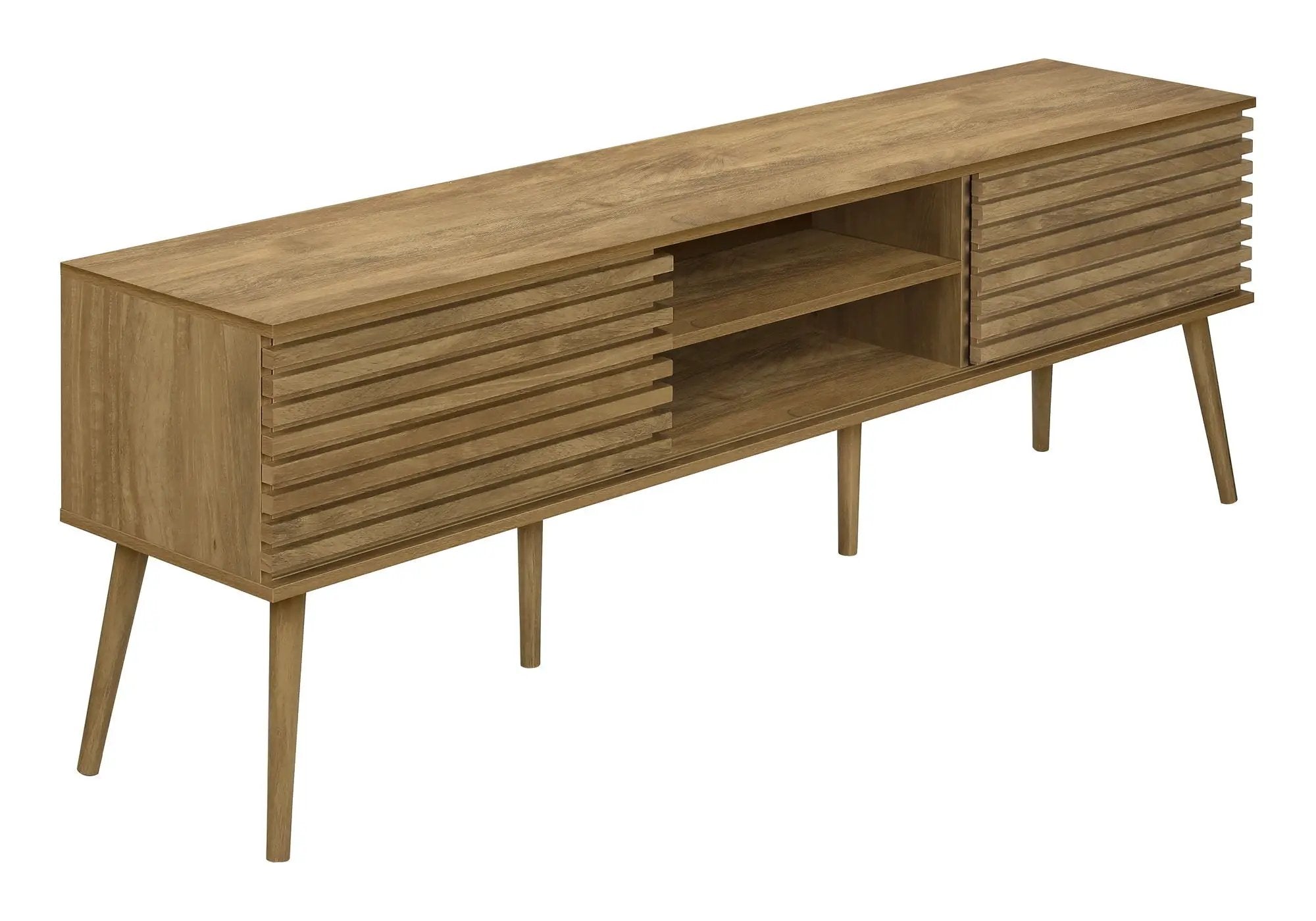 72-Inch Walnut TV Stand - Media Entertainment Center by HouseOfZazla