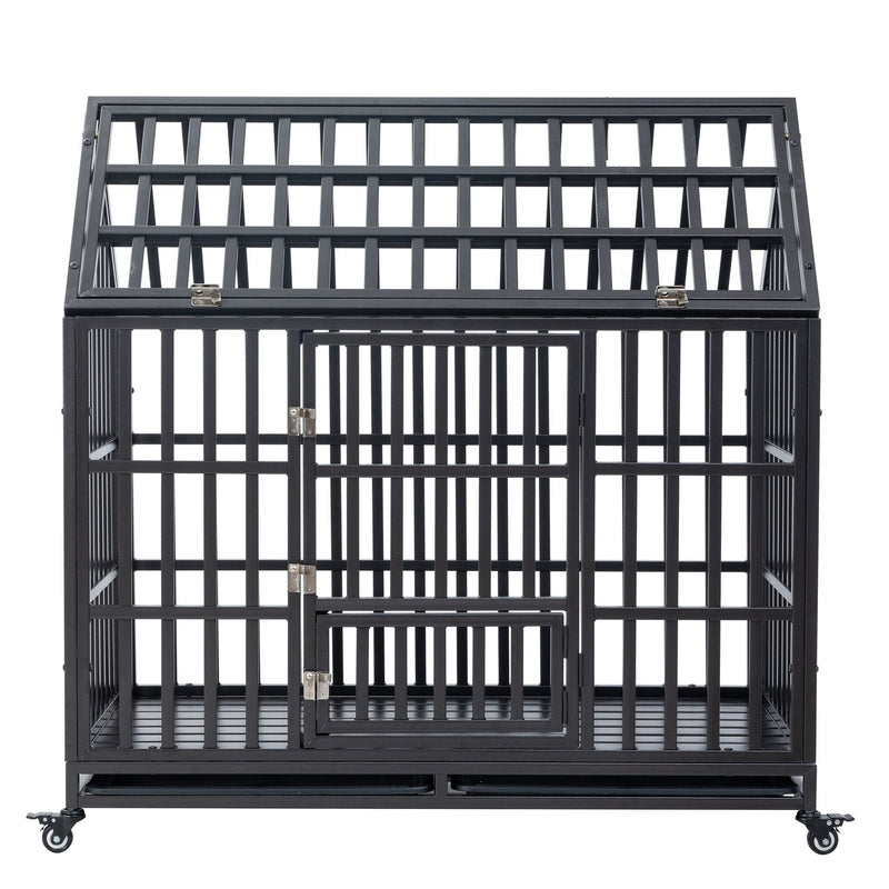 Heavy Duty Dog Crate Lockable Wheels by HouseOfZazla