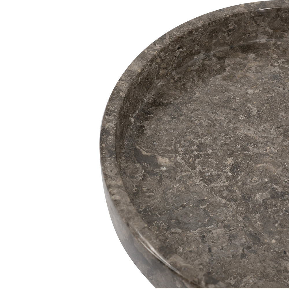 Marble Pedestal Plate with Sturdy Base - Gray, photo 5 of 10