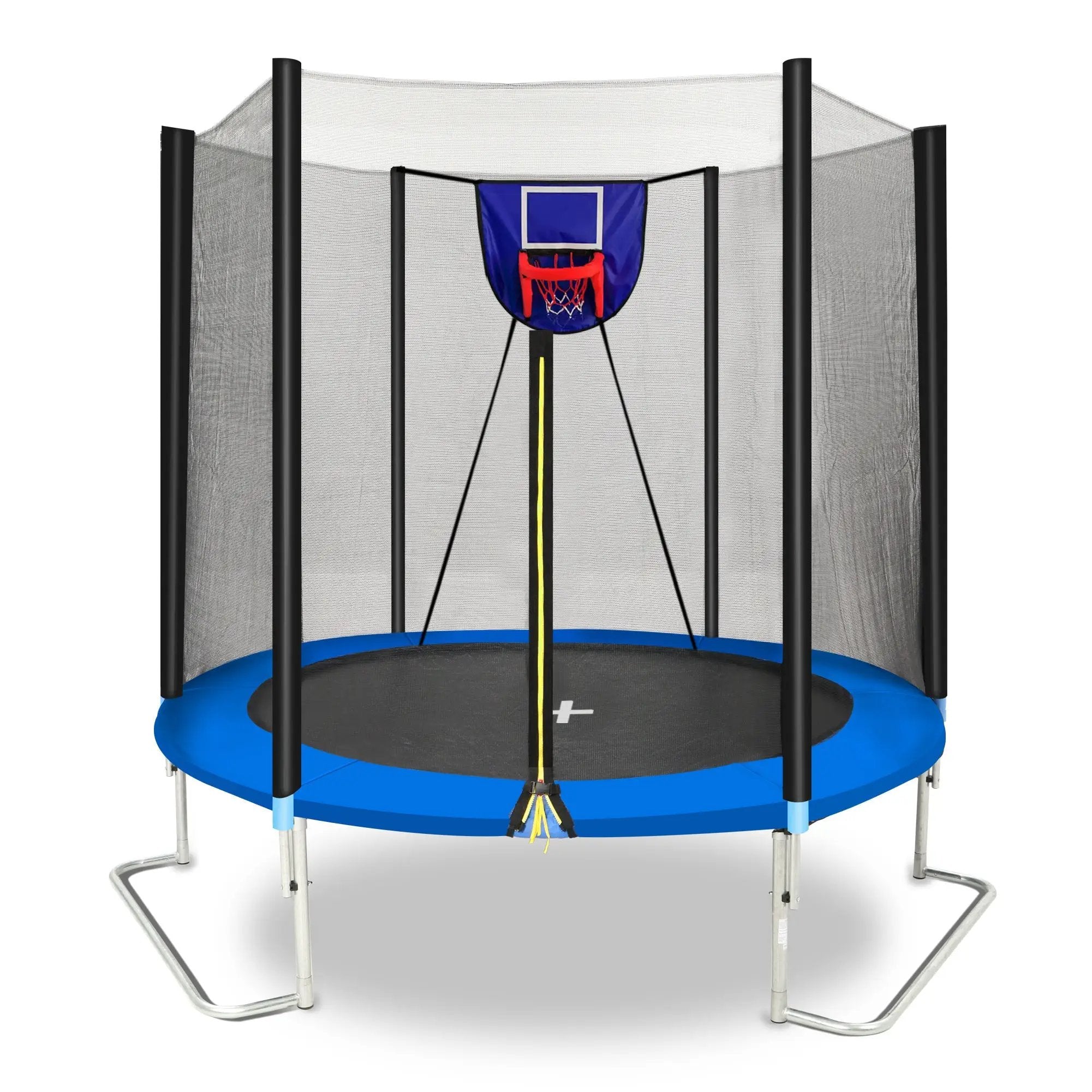 8FT Trampoline with Basketball Board and Inflator by HouseOfZazla