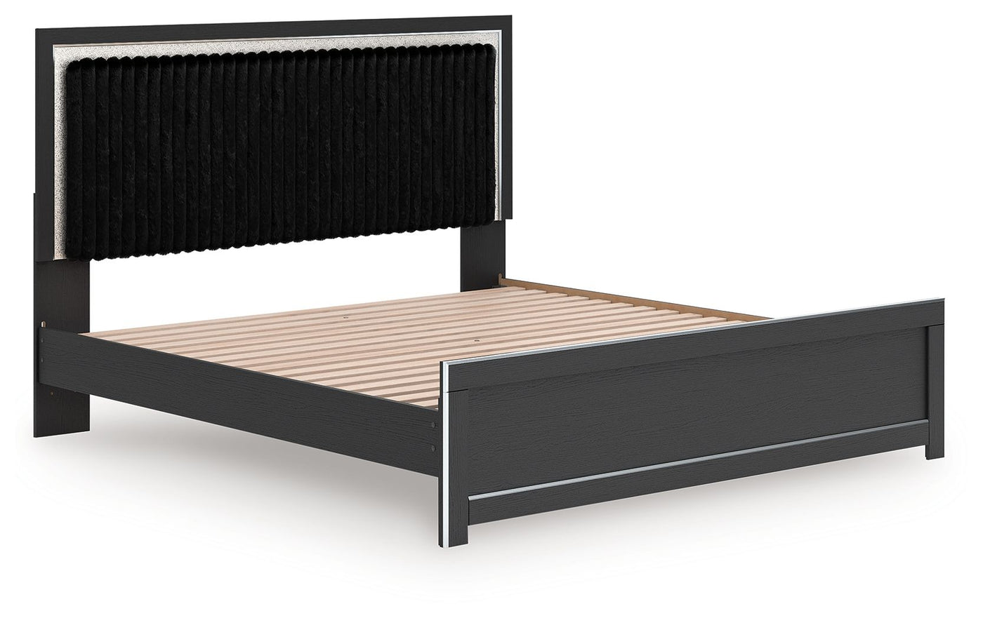 Zuraleus - Upholstered Panel Platform Bed With Roll Slats by Unique Piece Furniture