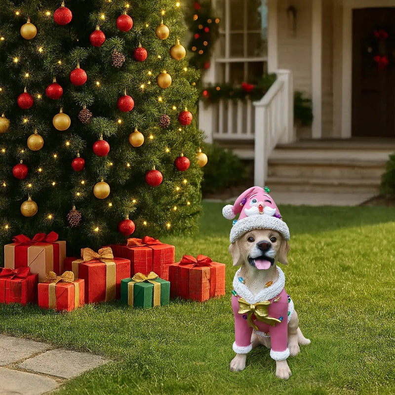 Christmas Labrador Retriever Statue by HouseOfZazla