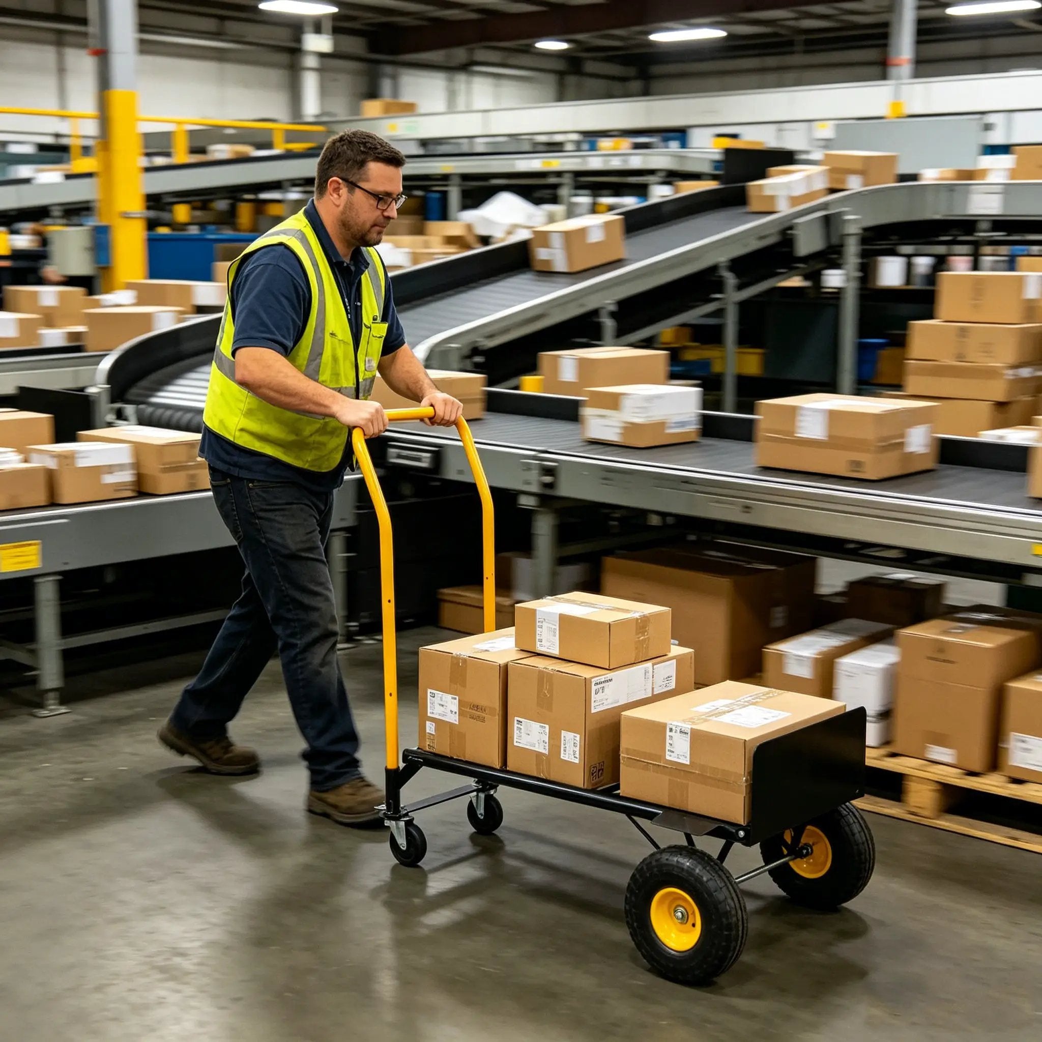 HT1006BK-YL Hand Truck Dual Purpose Cart by HouseOfZazla