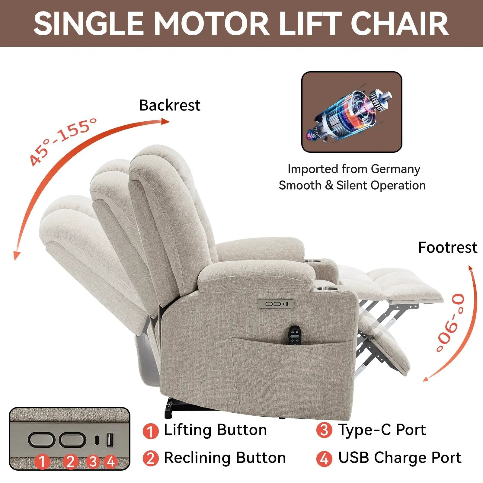 Power Lift Recliner Chair with Massage and Heat by HouseOfZazla