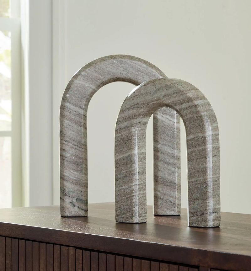 Keithton - Sculpture Set (Set of 2) - Taupe by Unique Piece Furniture
