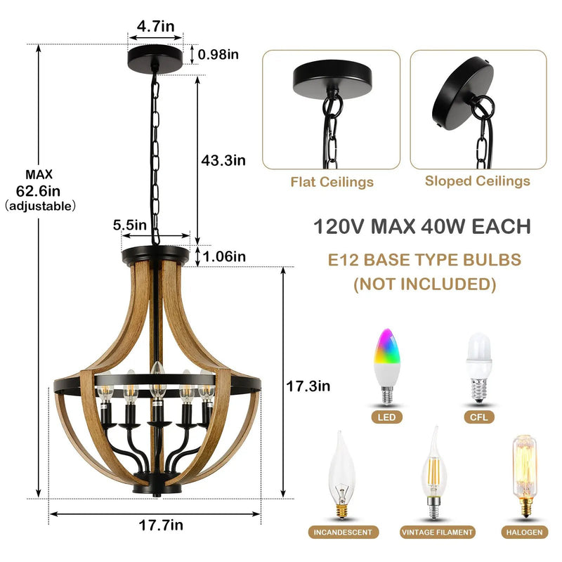 5-Light Modern Chandeliers by HouseOfZazla