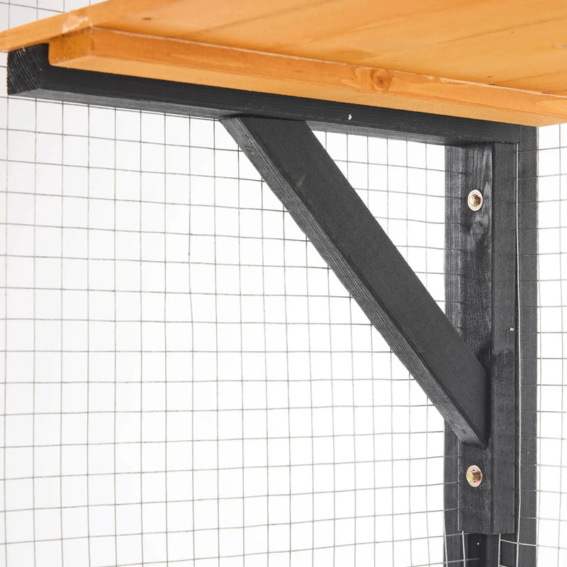 Outdoor Cat House, Diy Cat Enclosure Catio With Double Enter Doors by HouseOfZazla