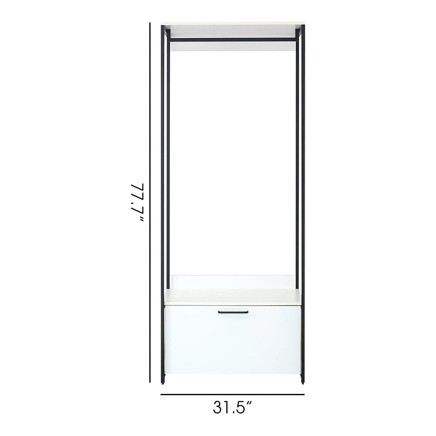 Fiona - Contemporary Wood And Metal Walk In Closet With Drawers by HouseOfZazla