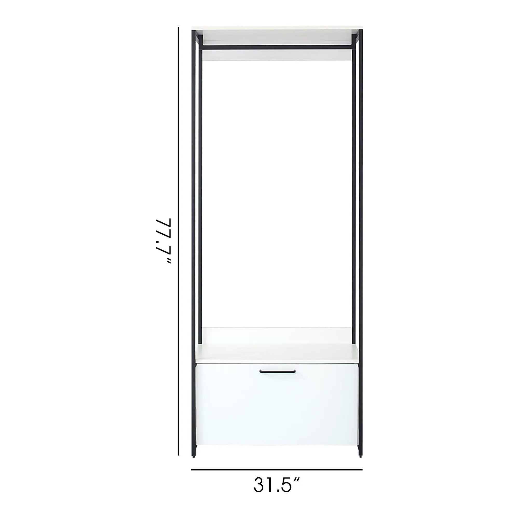 Fiona - Contemporary Wood And Metal Walk In Closet With Drawers by HouseOfZazla