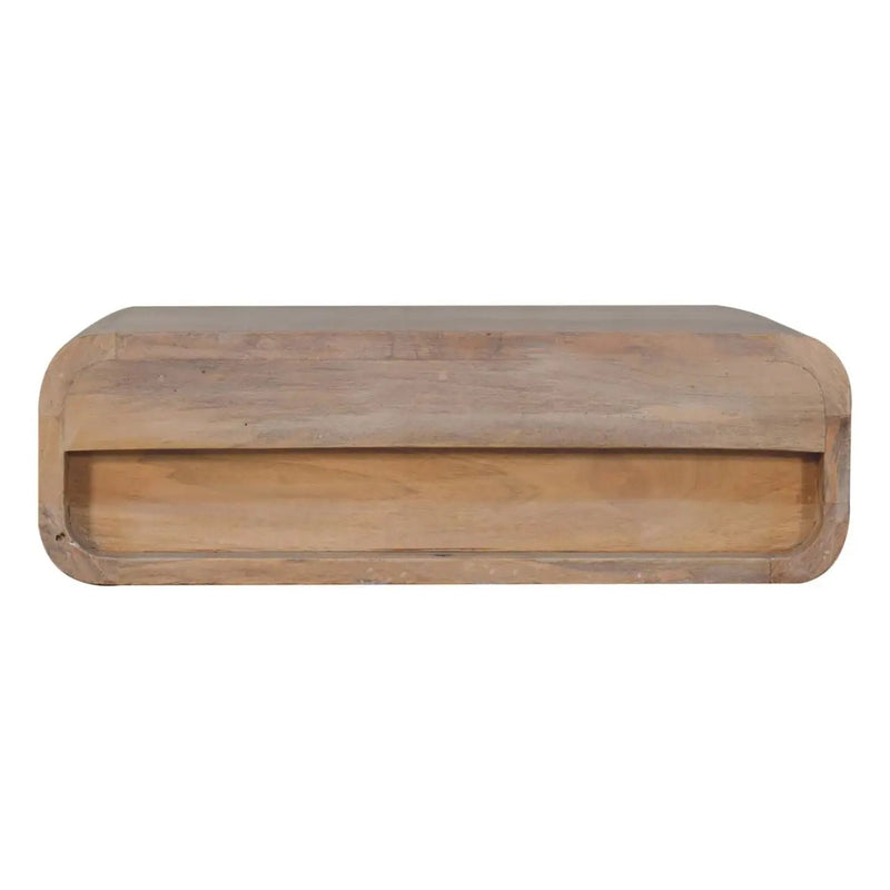 Solid Wood Sonoma T-Bar Wall-Mounted Nightstand, 1-Drawer by HouseOfZazla