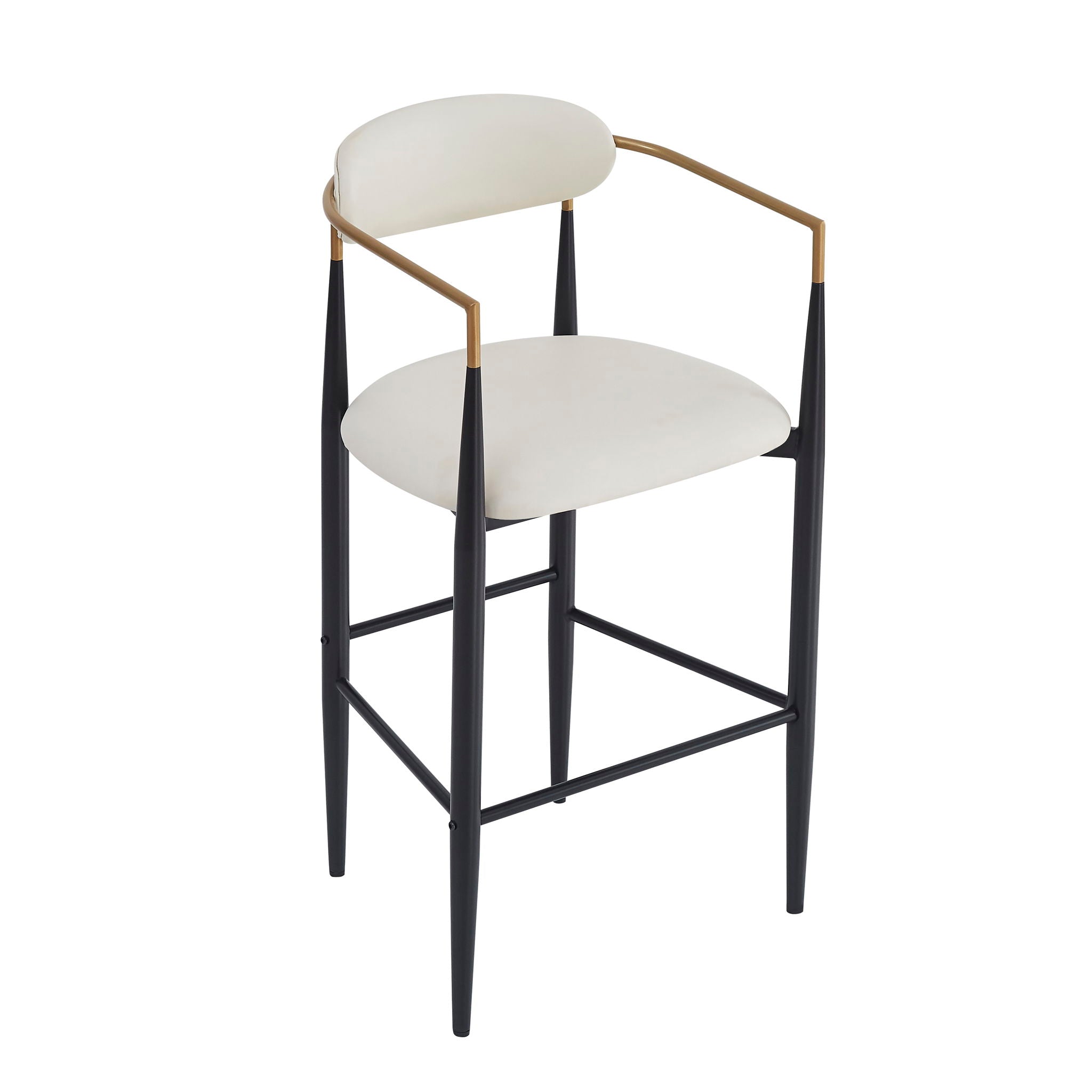 Upholstered Barstools With Back For Kitchen (Set of 2) by HouseOfZazla